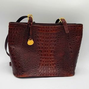 Brahmin Croc Embossed Shoulder bag